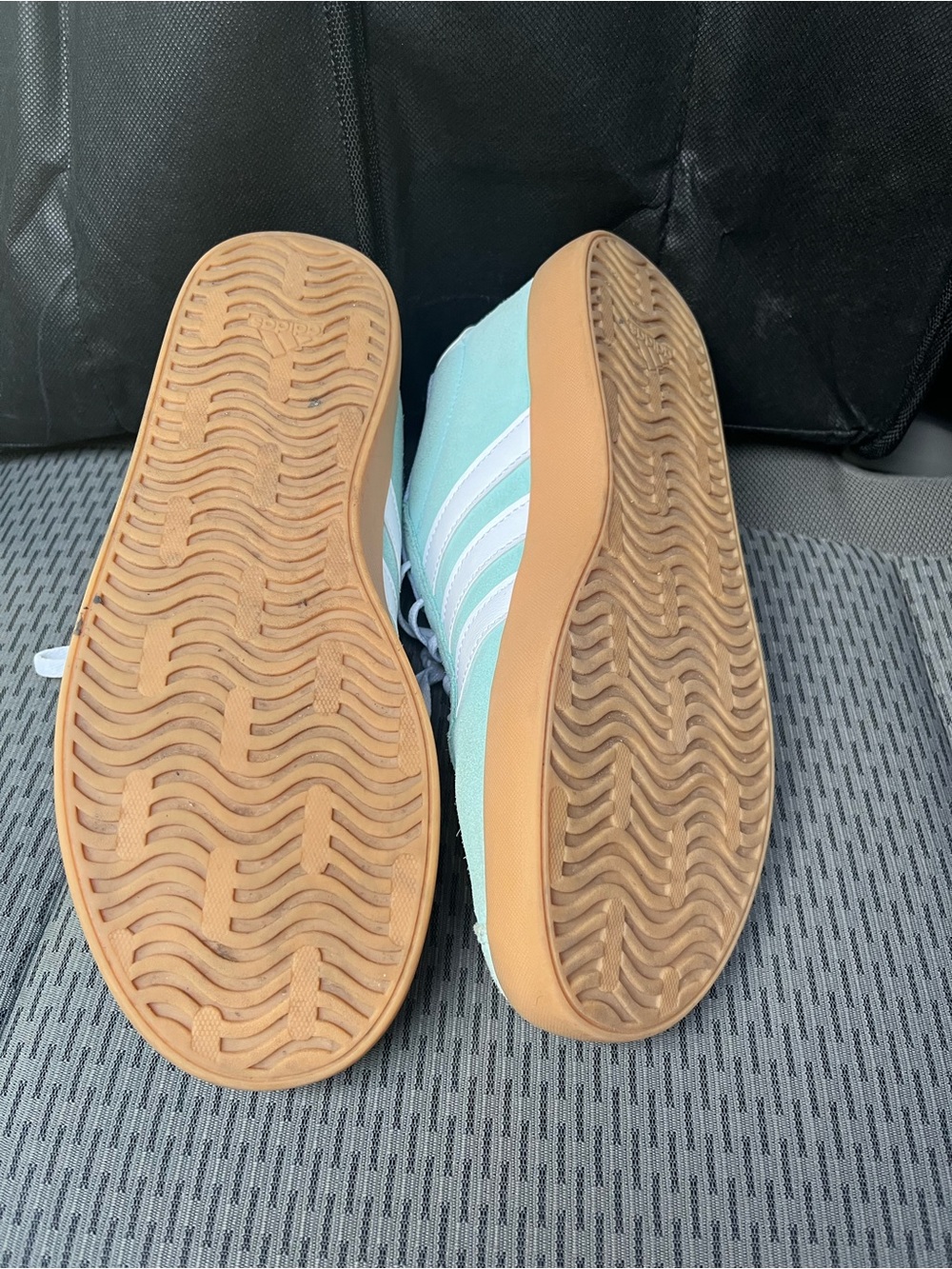 Adidas Women's Mint Green Suede Sneakers - Picture 2 of 4